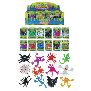 GRANDES FIGURINES COLLANTES EFFRAYANTES EN PRÉSENTOIR (48 pcs)