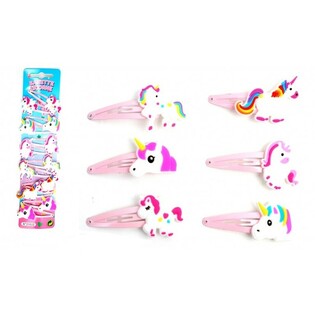 Barrettes &agrave; cheveux Licorne pour enfants (12 pcs.)