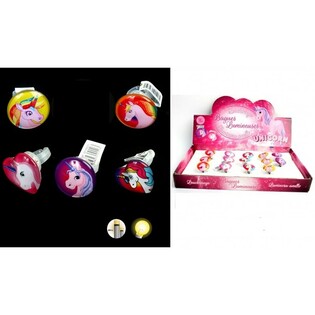 BAGUES LICORNE LED LUMINEUSES POUR ENFANTS EN PRÉSENTOIR (50 pcs)