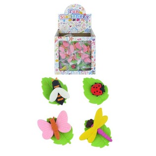 Gommes Modèle Insectes en Présentoir (92 pcs)