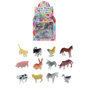 Jouets de Kermesse Animaux de la Ferme en Présentoir (84 pcs)
