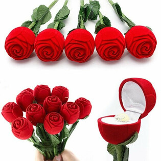 Rose avec Bague en Présentoir (48 pcs)