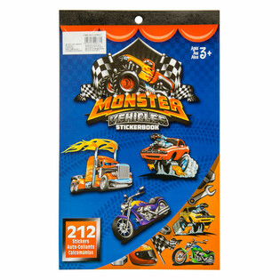 Livre d'autocollants Monster Truck 212 pièces (12 pcs.)