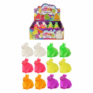 LAPINS PUFFER LUMINEUX EN PRÉSENTOIR (12 pcs)