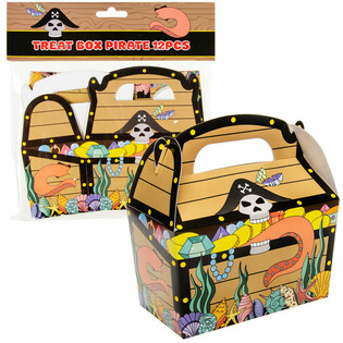 Boîte à bonbons Pirate 12x12.5x6 cm (12 pcs)