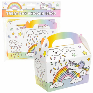 Boîtes Cadeaux Licorne / Boîtes à Bonbons 12x12.5x6 cm (12 pcs)