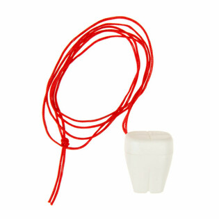 BOÎTE À DENTS BLANCHE AVEC CORDON (12 pcs)