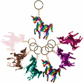 Porte-clés LICORNE à PAILLETTES (12 pcs.)
