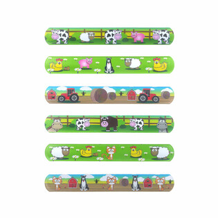 Bracelet slap – Animaux de la ferme (120 pcs)