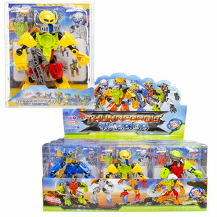 THUNDERBOLT ROBOT WARRIOR FIGURINE D'ACTION EN PRÉSENTOIR (12 pièces)