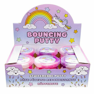 Pâte à Modeler Rebondissante Licorne - Présentoir (12 pièces)