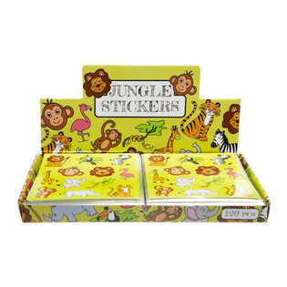 FUN STICKERS – MODÈLE : ANIMAUX DE LA JUNGLE (120 pcs)