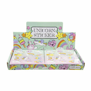 Présentoir d'Autocollants Licorne Fun (120 pièces)