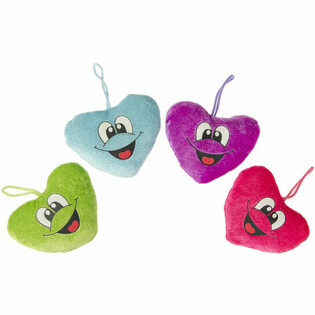 CŒURS EN PELUCHE AVEC VISAGE - MIX (24 pcs)