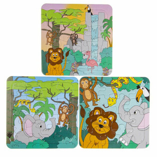 Mix Puzzles Jungle (14x14cm) - Lot économique 50 pièces