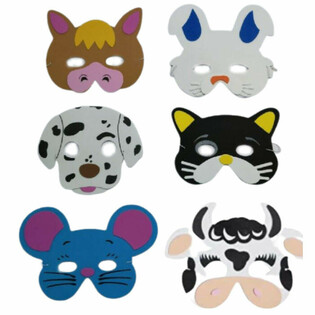 Masques en Mousse Animaux de la Ferme (24 Pièces)
