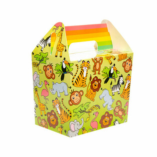 Boîtes à Menu / Boîtes à Goûter Animaux de la Jungle (12 pièces)