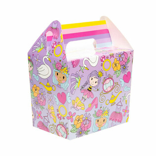 Boîte repas / Boîte cadeau Princesses 14x10x17 cm (Lot de 12)