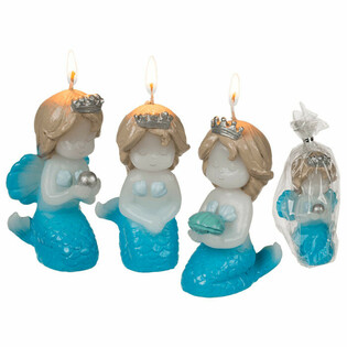 **MEGA PAS CHER** BOUGIE SIR&Egrave;NE / MERMAID EN PR&Eacute;SENTOIR (12 pcs.)