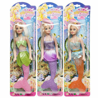 POUPÉE SIRÈNE SUR CARTE (6 pcs)
