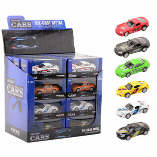 DIE CAST - VOITURES SUPER SPORT, ÉCHELLE 1:43 EN PRÉSENTOIR (24 pcs)
