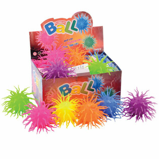BALLES PUFFER &Agrave; POINTES LUMINEUSES EN PR&Eacute;SENTOIR (24 pcs)