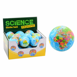 SCIENCE EXPLORER - Balle Globe Terrestre en Mousse Ø6 cm (Présentoir 18 pcs)