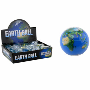 Boule à Paillettes Globe Terrestre Ø6,5 cm en Présentoir (12 pièces)