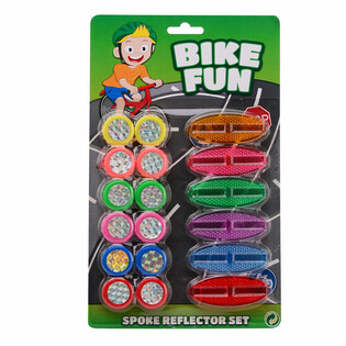 BIKE FUN - Kit de 18 Réflecteurs de Rayons de Vélo sur Carte (1 pc.)