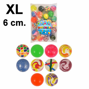 Balles Rebondissantes XL Mix Ø6cm (25 pièces)