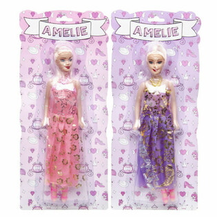 Poupée Amélie sur Carte - Couleurs Mix (12 pcs)