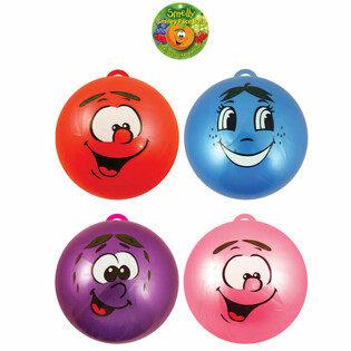 Balle Smiley Face Ø 23 cm avec crochet (12 pcs)