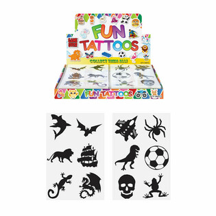Présentoir Tatouages Fun - Garçons (96 pcs)