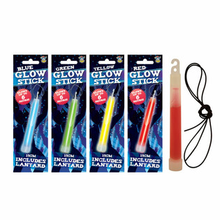 BÂTON LUMINEUX GLOW STICK - 15CM AVEC CORDON - COULEURS MIXTES EN DISPLAY (12 pcs)