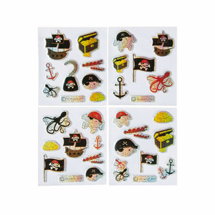 Autocollants Pailletés - Modèle : Pirate (100 pcs)