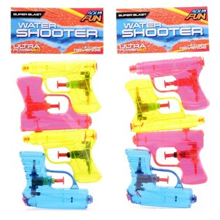 Set de Pistolets à Eau Aqua Fun - 4 Pièces, 11 cm