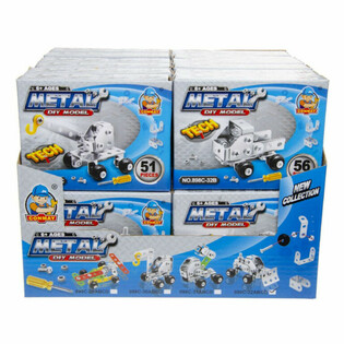 VÉHICULE DE CONSTRUCTION EN MÉTAL À CONSTRUIRE (24 pcs)
