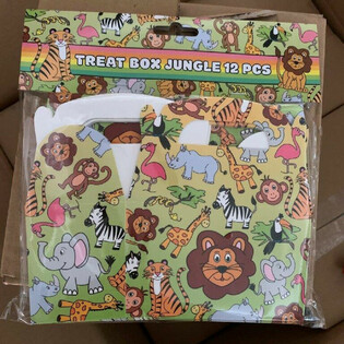 Boîtes à friandises Animaux de la Jungle (12 pièces)