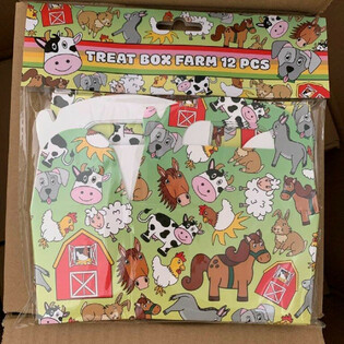 Boîtes à Cadeaux Animaux de la Ferme - 12x12,5x6 cm (12 pcs.)