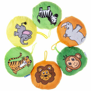 Animaux de la Jungle en Peluche - Diamètre : 10 cm (48 pcs)