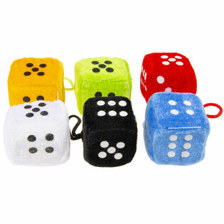 Dés en Peluche - Couleurs Mixte 4,5 x 4,5 cm (24 pièces)