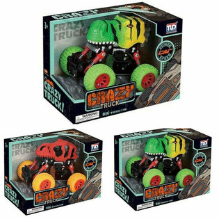 Grands Monster Trucks Dinosaures &agrave; Friction - Coffret Cadeau (2 pi&egrave;ces)