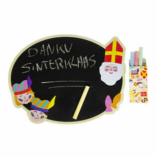 Ardoise de Saint-Nicolas avec boîte de craies (24 pcs.)