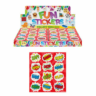 Autocollants Fun : Présentoir Comic Signs (120 pcs.)