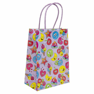 Sachets Cadeaux en Papier Smiley - 16x9x22 cm (12 pièces)