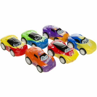 Voitures de Sport &agrave; Friction Rigolotes avec Yeux - Mix (48 pcs)