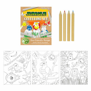 ÉCO-RESPONSABLE – Kit de Dessin Animaux de la Jungle (25 pcs)