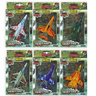 Avions F16 en métal moulé sous pression (6 pcs)