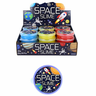 SLIME ESPACE / GALAXIE EN PRÉSENTOIR (24 pcs)