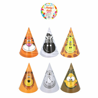 Chapeaux de Fête Animaux de la Jungle (120 pcs.)